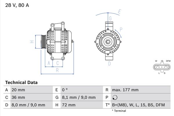 0986046580 - Alternator