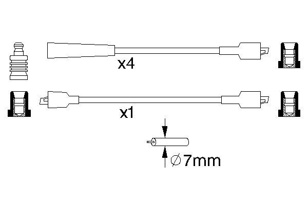 0986356880 - Ht ignition cable - Image 5