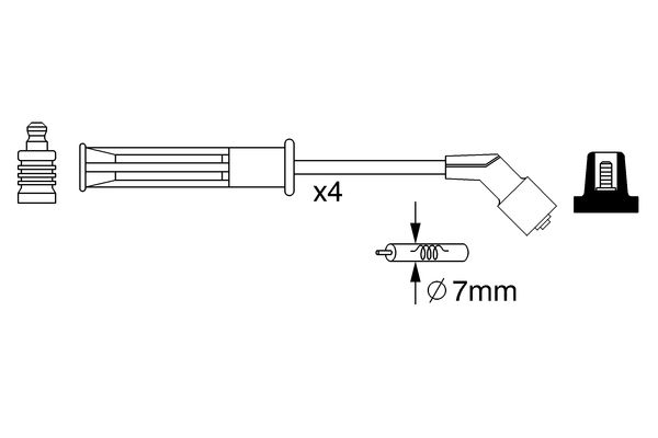 0986357255 - Ht ignition cable - Image 5