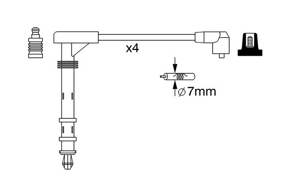 0986357261 - Ht ignition cable - Image 5