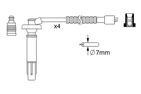 0986357262 - Ht ignition cable - Image 5