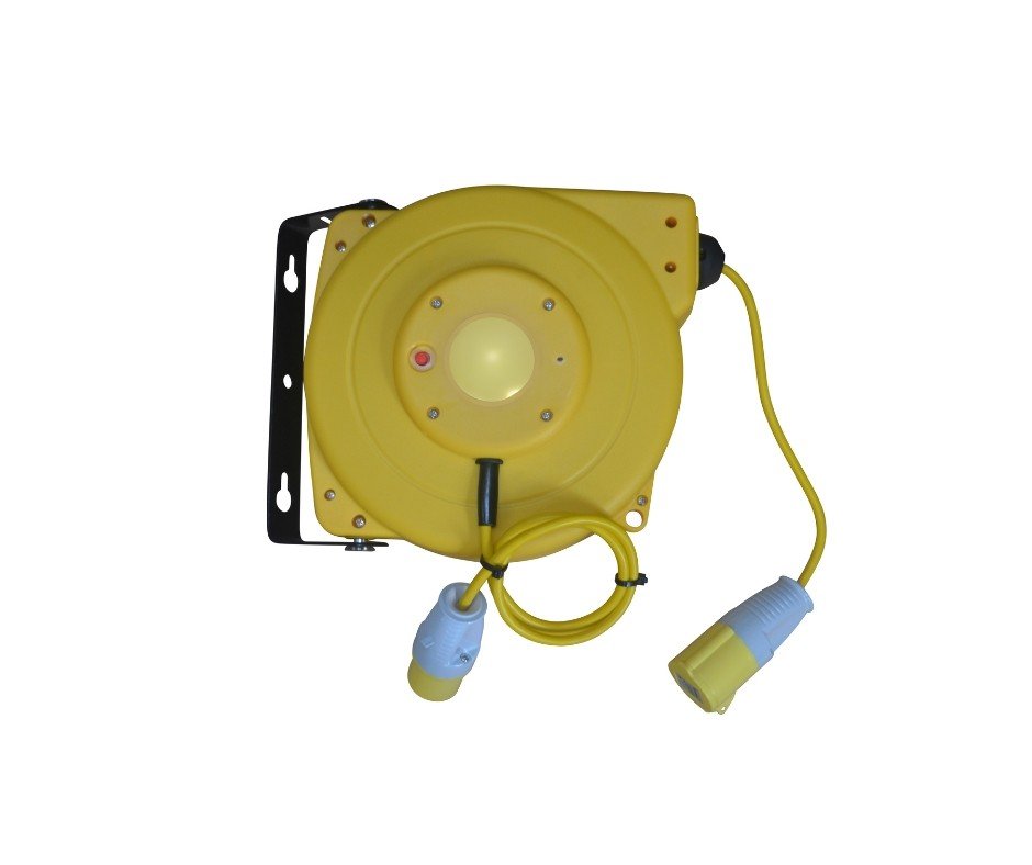 Cable Reel 15m x 1.5mm 110V - Yellow Retractable