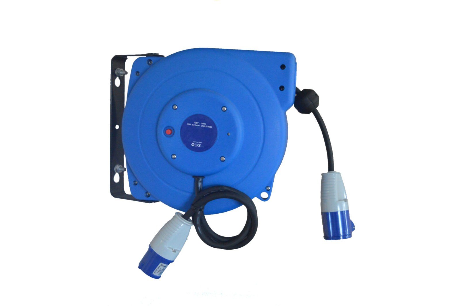 Cable Reel 230V 10m x 2.5mm c/w Industrial Plugs