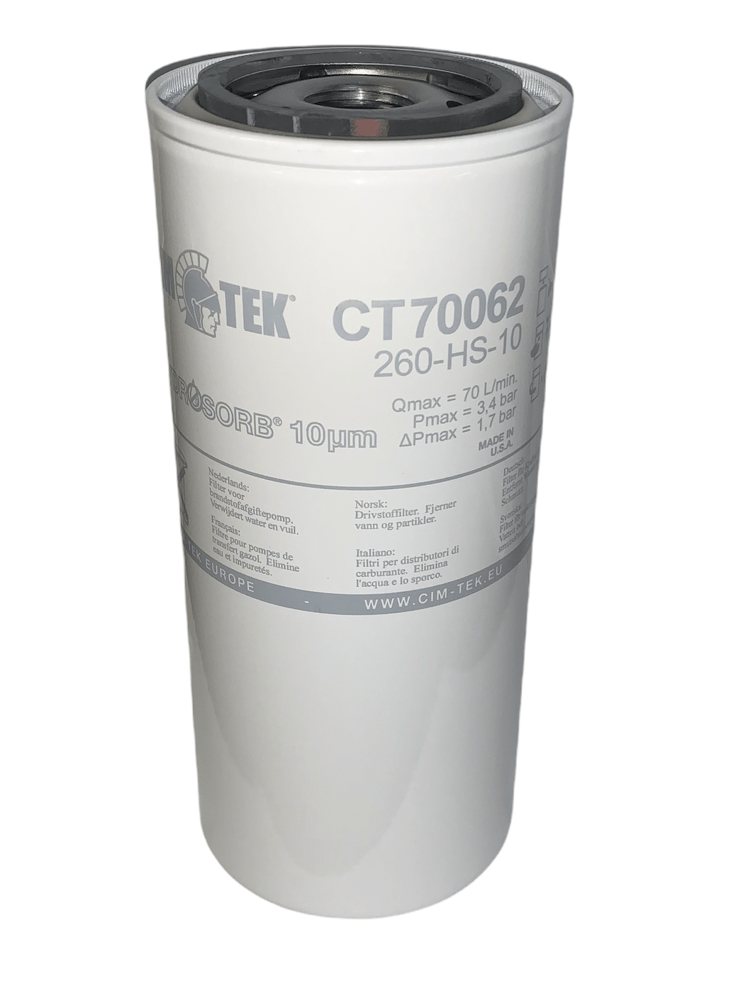 Cim-Tek 70062 Filter Element 10 Micron - Water Block - Image 2