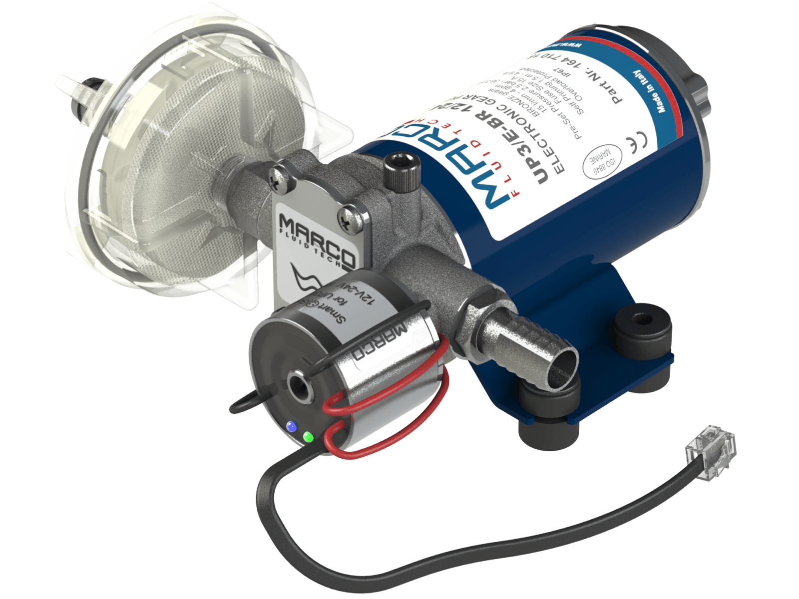 UP3/E-BR Bronze Gear Pump 12/24V - Pressure Sensor